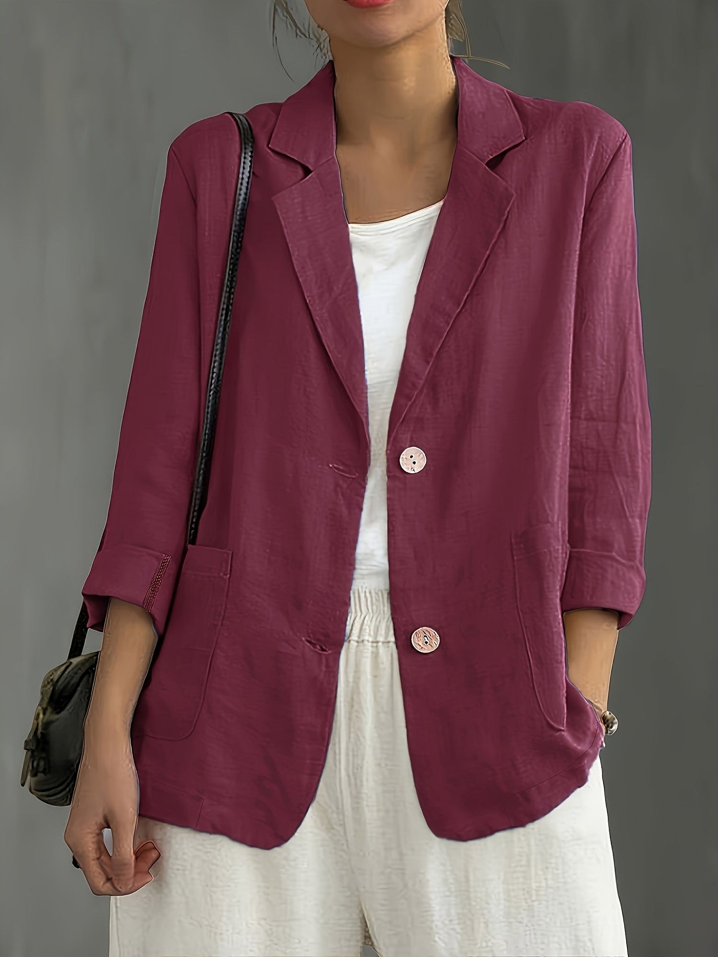 Damen Blazer im lässigen Business-Stil – Eleganter Freizeit-Jacke für Büro und Alltag
