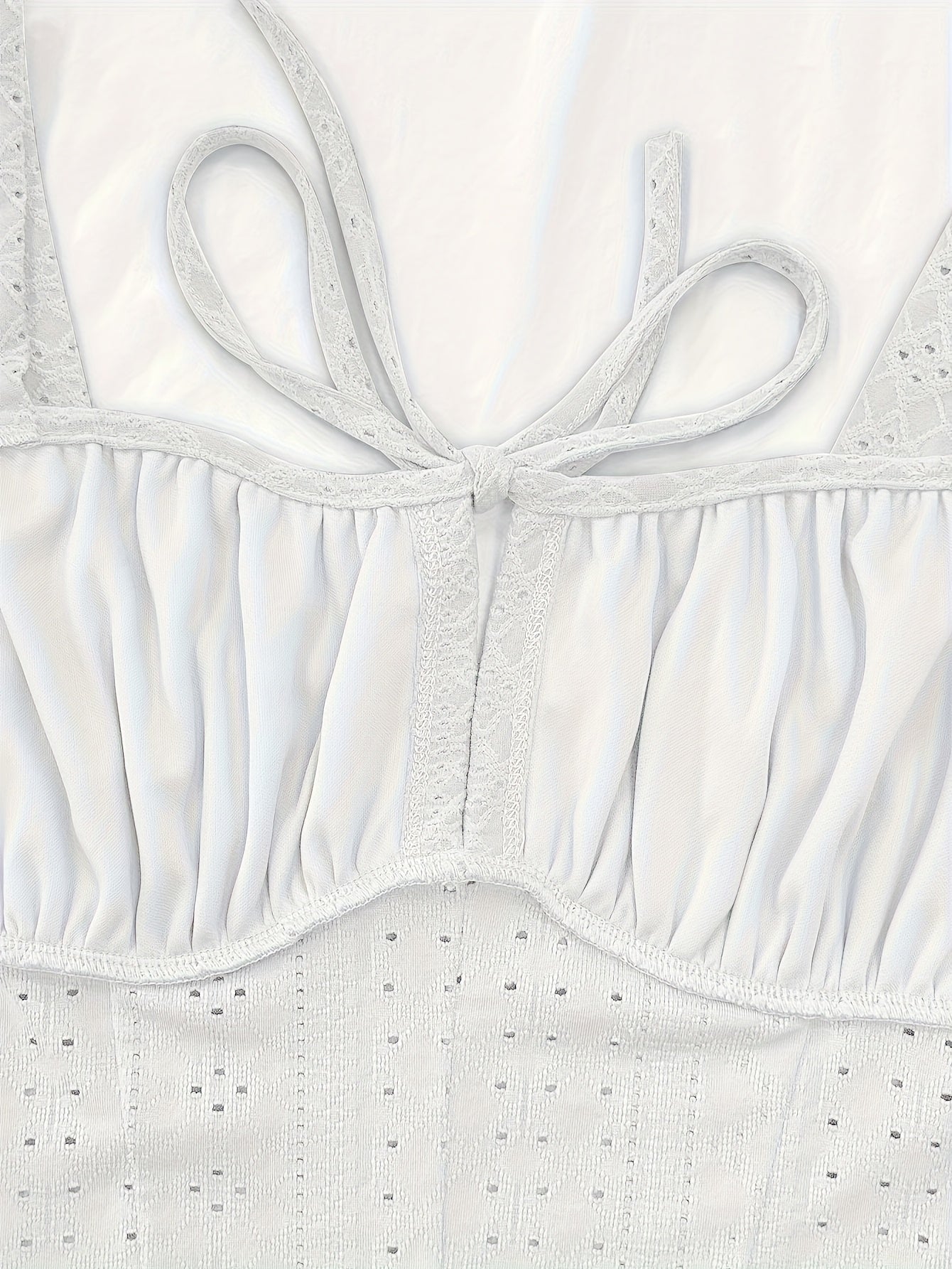 Damen Bustier Top im Boho-Stil mit Zierschnürung – Feminines Sommer-Corsagentop