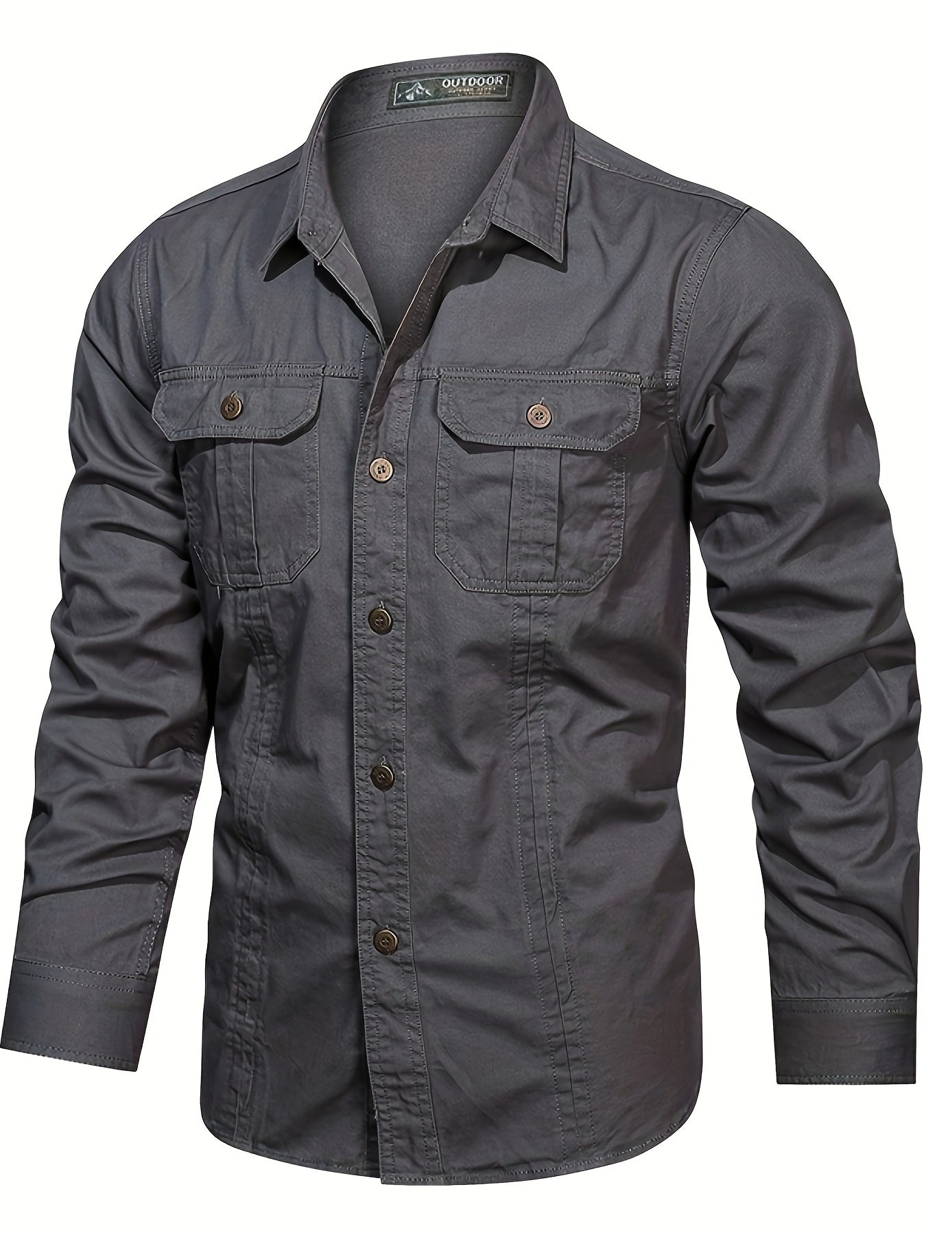 Herren Outdoor-Freizeithemd Langarm – Casual Style mit Brusttaschen, ideal für Abenteuer und Alltag