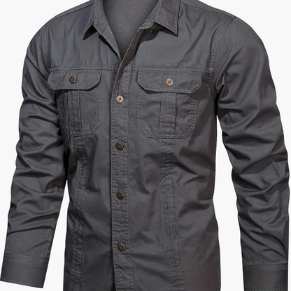 Herren Outdoor-Freizeithemd Langarm – Casual Style mit Brusttaschen, ideal für Abenteuer und Alltag