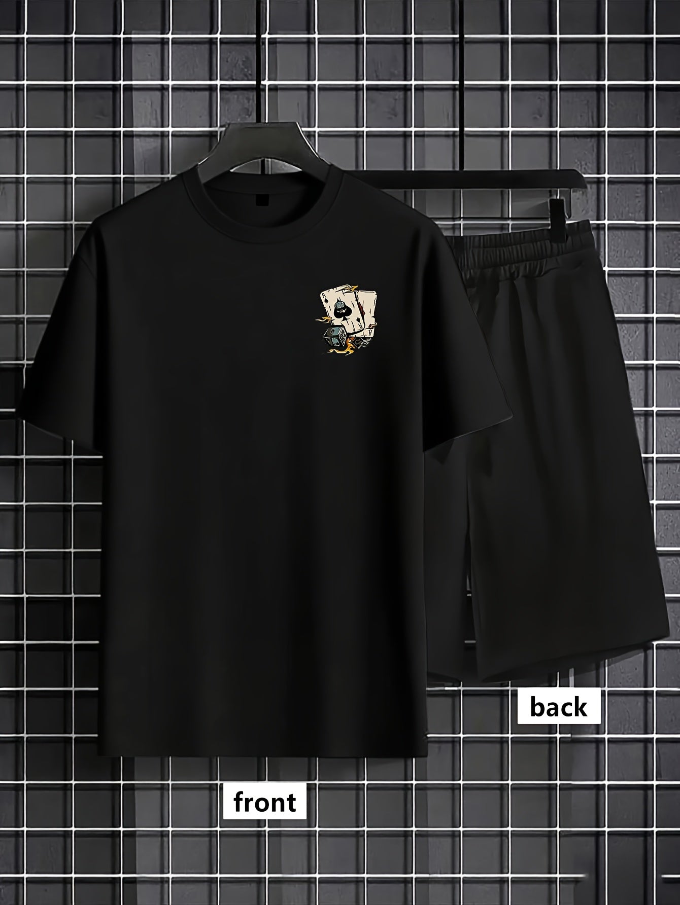 Herren Lounge-Set mit Print T-Shirt und Shorts – Bequemes Freizeit-Outfit für Zuhause und Alltag