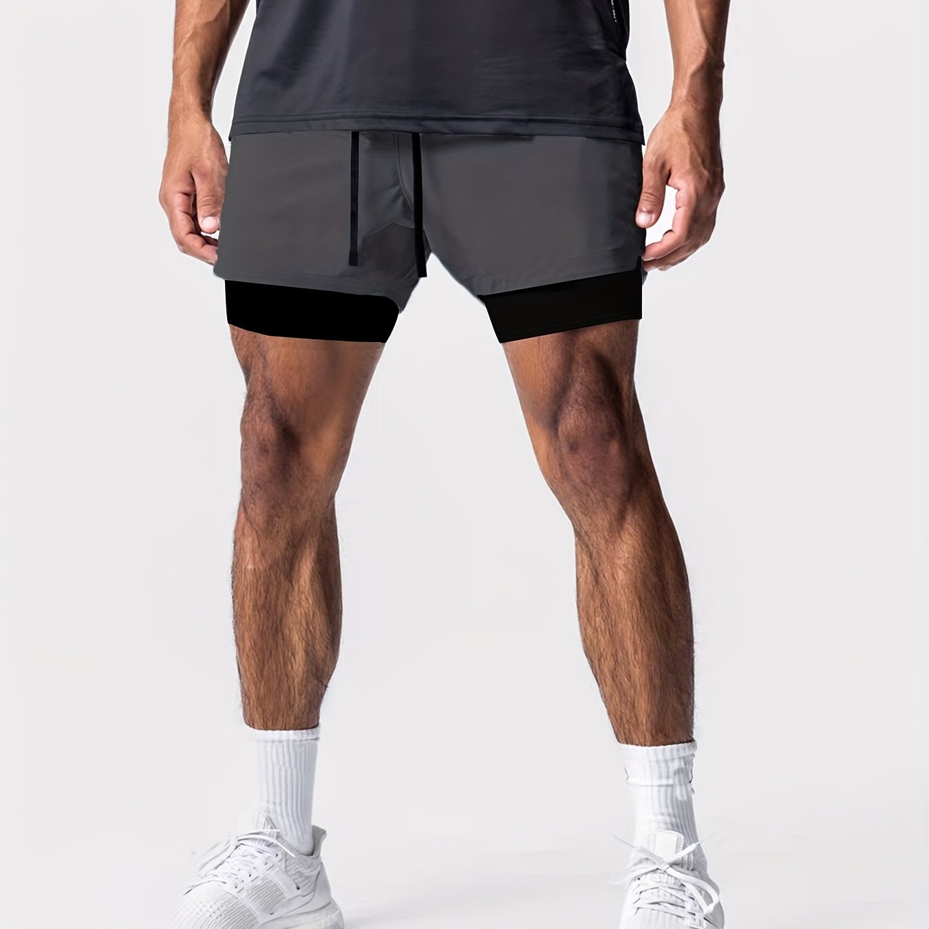 Herren Trainingsshorts 2-in-1 Performance Fitness Laufshorts