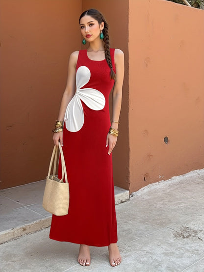 Damen Bodycon Kleid mit Blumen Cut-Out und modischem Design – Ideal für Partys und Sommer-Events