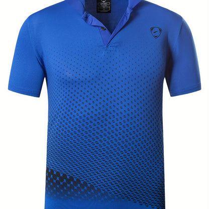 Herren Sport Polohemd mit modernem Grafikdesign – Perfekt für Training, Golf und Freizeit