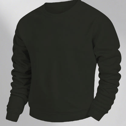 Herren Basic Rundhals Sweatshirt – Klassischer Look für Alltag & Freizeit