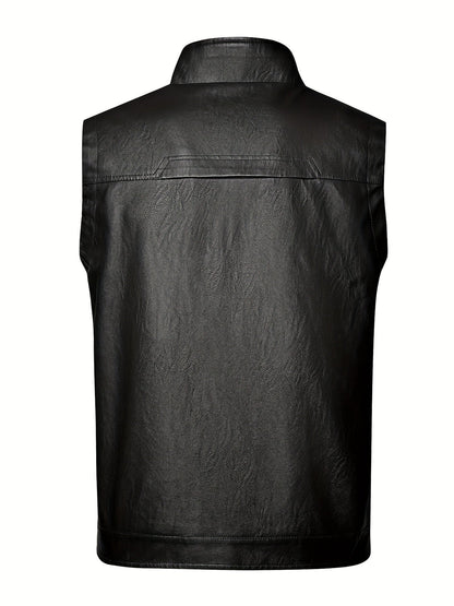 Herren Weste mit Teddyfutter, Reißverschluss, Taschen, Ärmellos