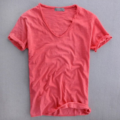 Herren V-Ausschnitt T-Shirt – Lässiger Stil für Alltag und Freizeit