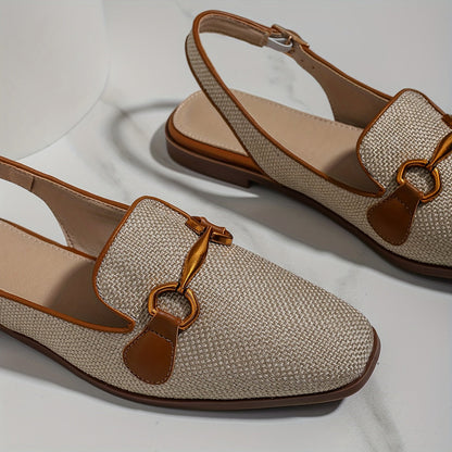 Damen-Slingback-Loafer mit Schnalle – Eleganter Sommerschuh für Freizeit und Büro