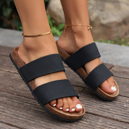 Damen Komfort-Sandalen mit Doppelriemen – Lässige Sommerschuhe für Freizeit & Alltag