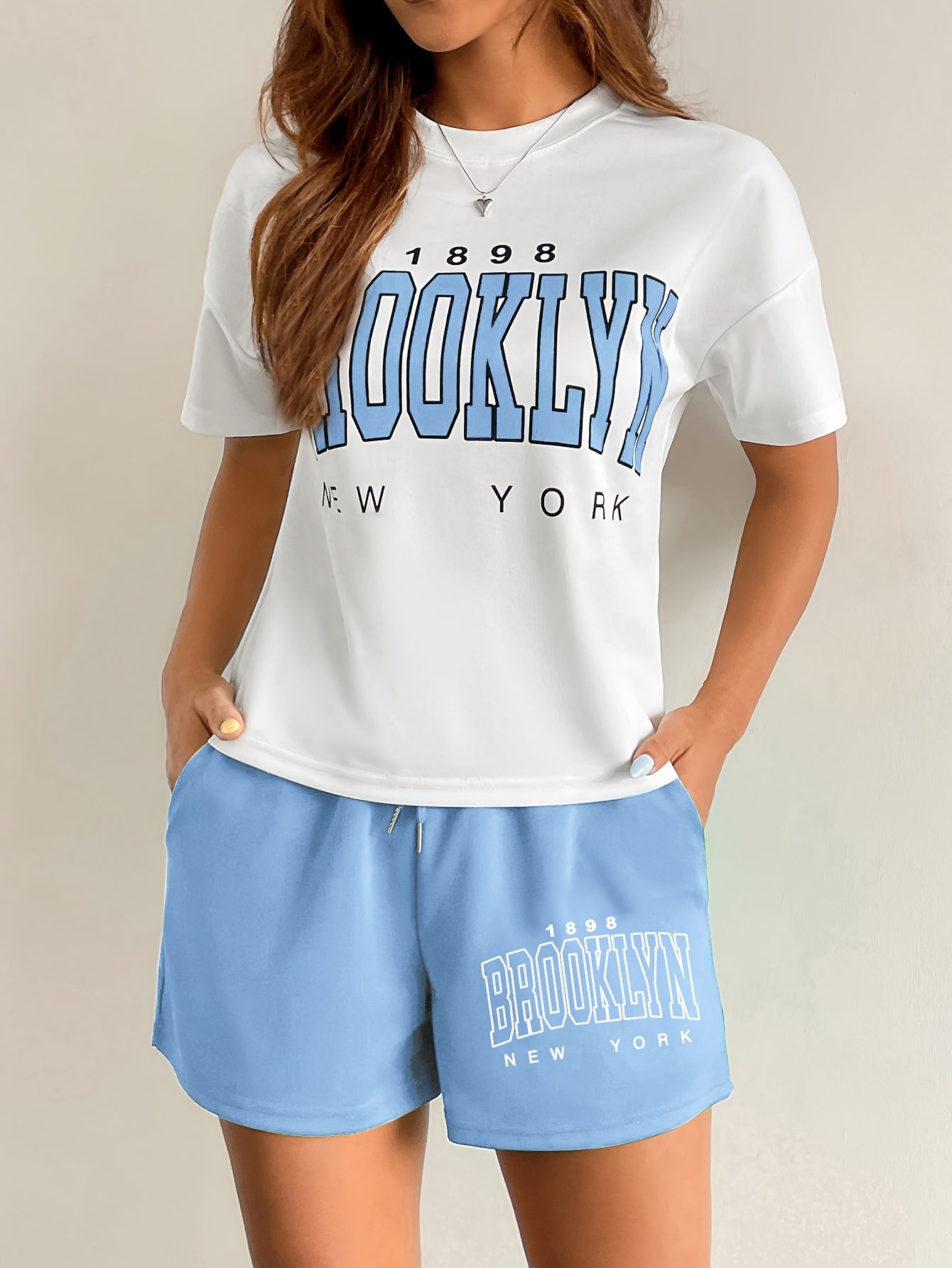 Damen Freizeit Zweiteiler Set Brooklyn New York – Sportlicher Streetstyle für Alltag und Lounge