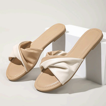 Damen Flache Sandalen mit Knoten-Design – Elegante Sommerschuhe für Alltag und Freizeit