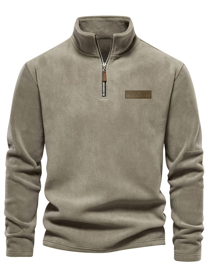 Herren Quarter-Zip Pullover – Moderner Freizeit-Look mit Stehkragen und Minimalistischem Design