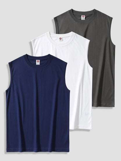 Herren Muscle Fit Tanktops 3er Pack – Sportliche ärmellose Shirts für Training & Alltag