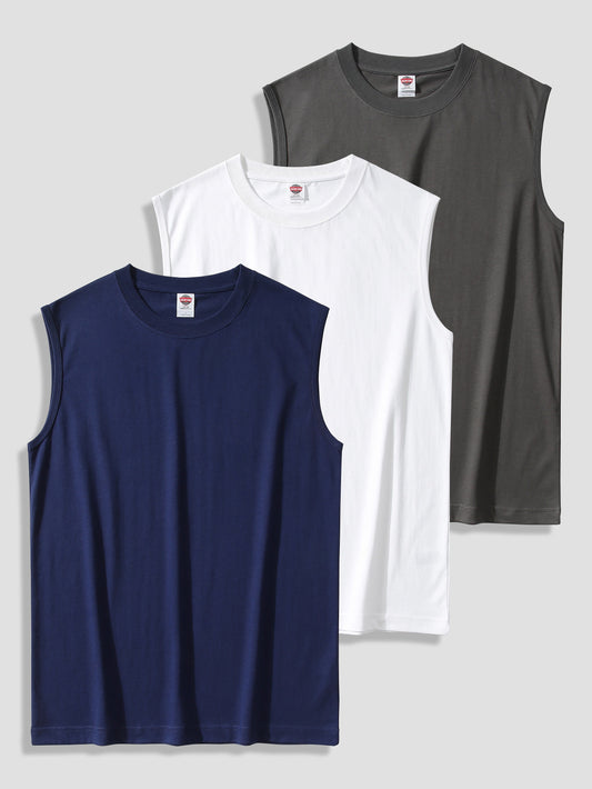 Herren Muscle Fit Tanktops 3er Pack – Sportliche ärmellose Shirts für Training & Alltag