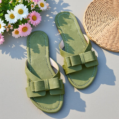 Damen Sandalen mit Schleife – Elegante Sommerschuhe für Freizeit und Gartenpartys