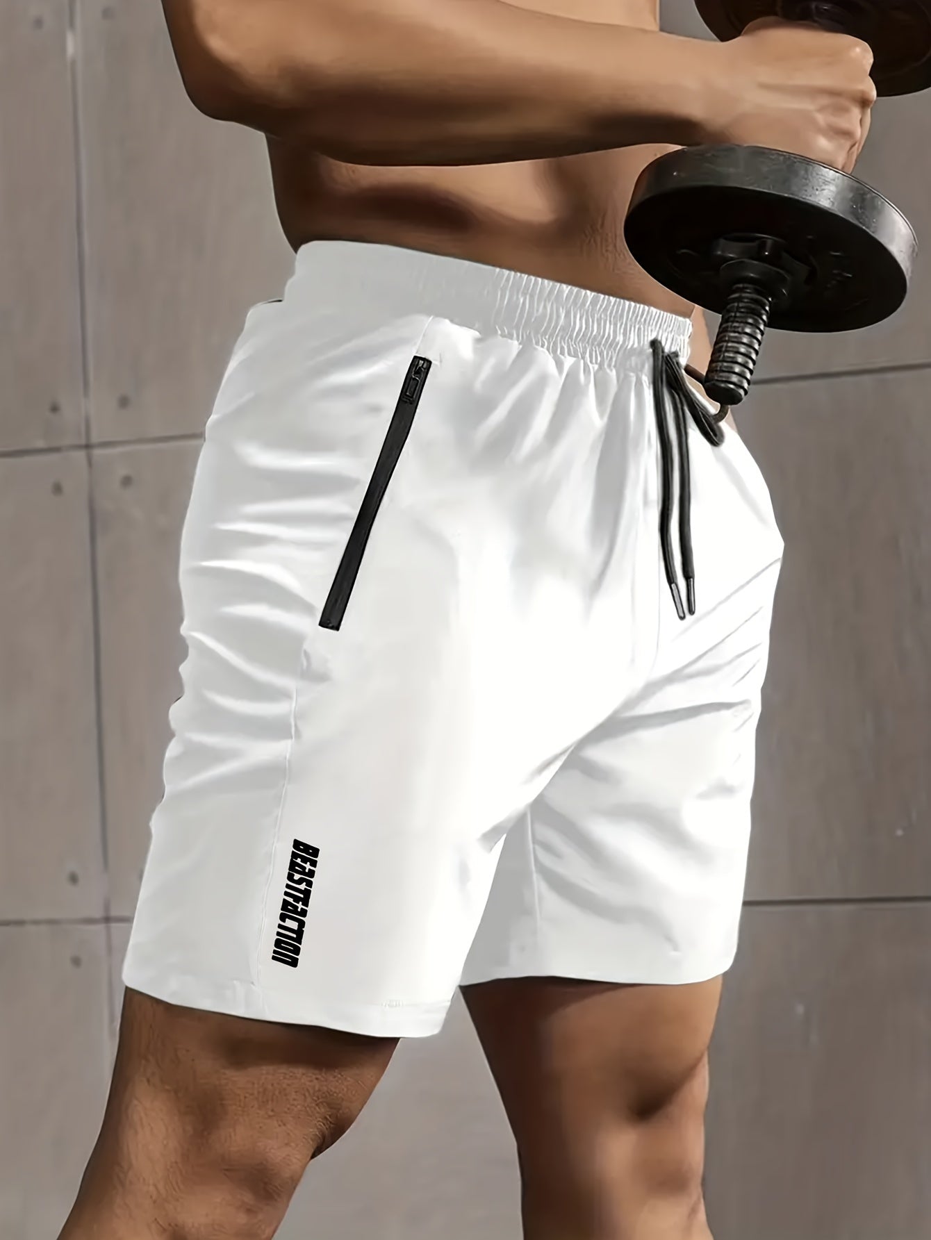 Herren Sportshorts mit Reißverschluss-Taschen – Trainingsshorts für Fitness & Workout