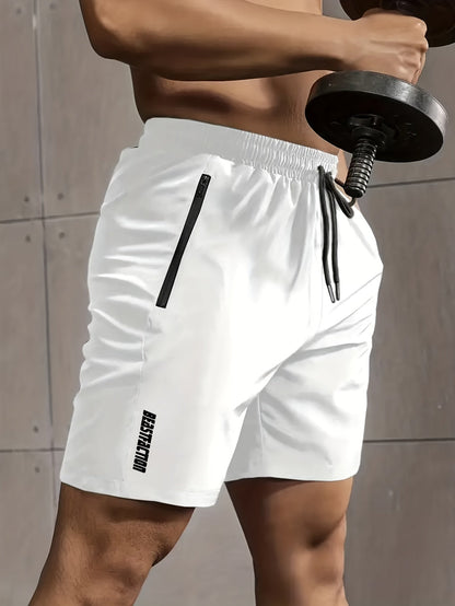 Herren Sportshorts mit Reißverschluss-Taschen – Trainingsshorts für Fitness & Workout