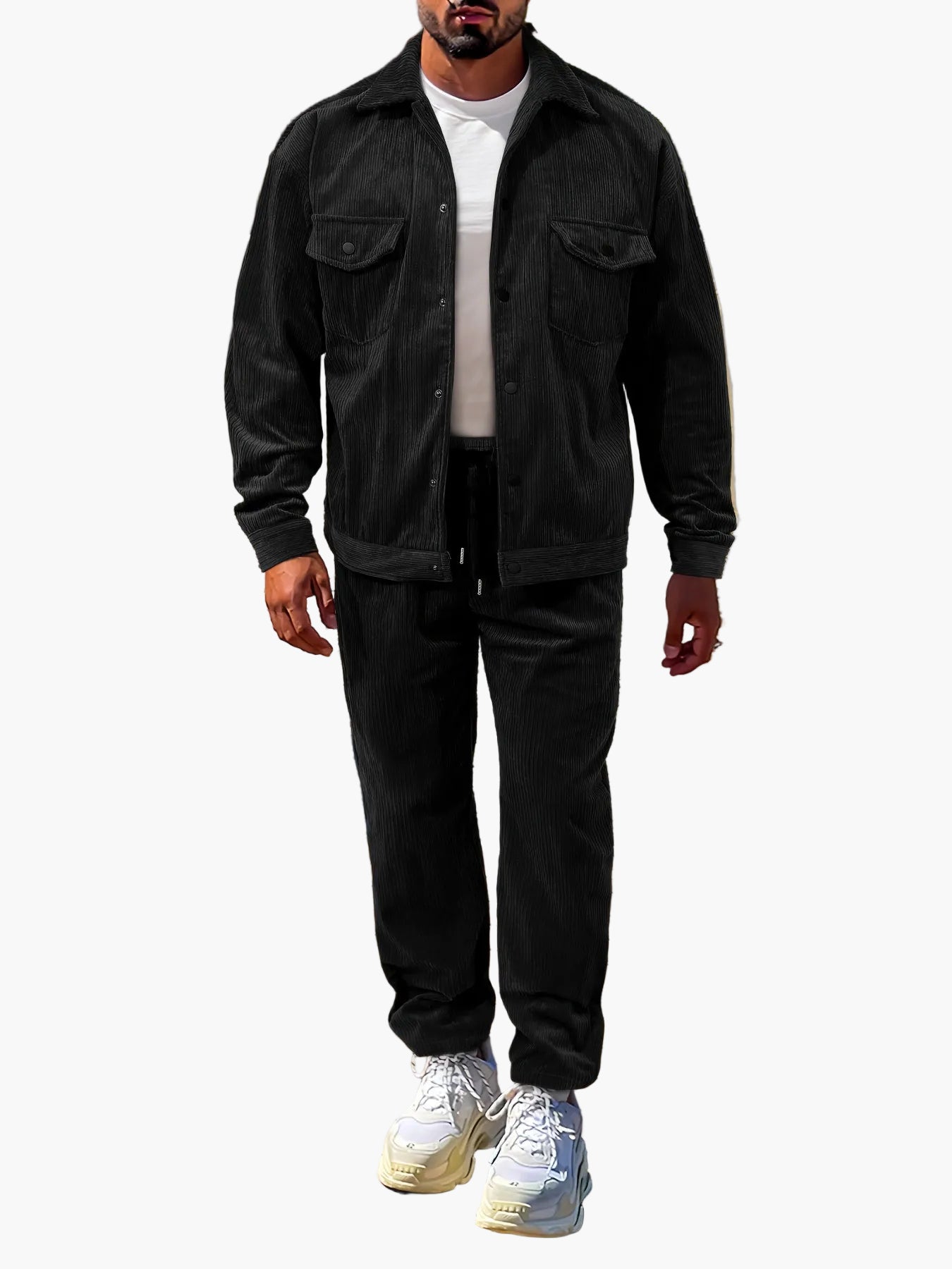 Herren Cord Freizeitanzug Set – Lässiger Style für Herbst und Winter