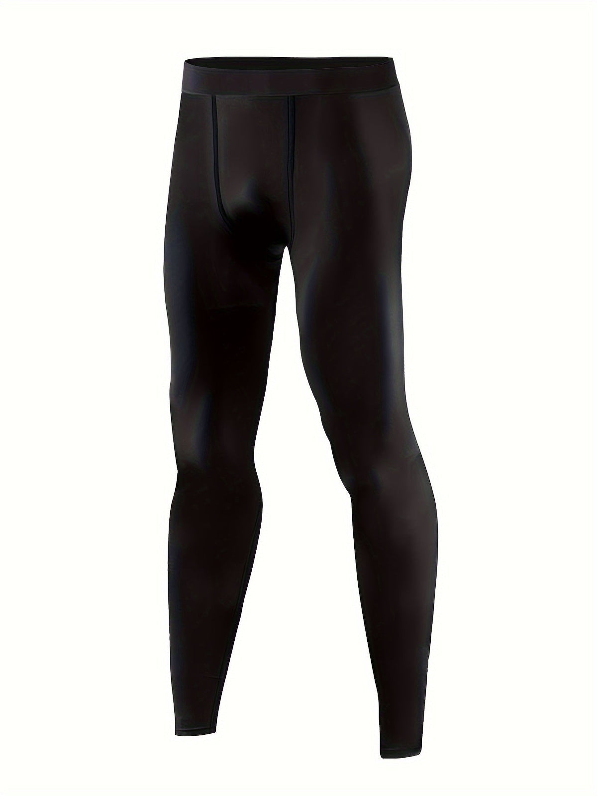 Thermo Leggings Kompressionshose Herren Schwarz 3er-Pack Stretch Warm Unterhose