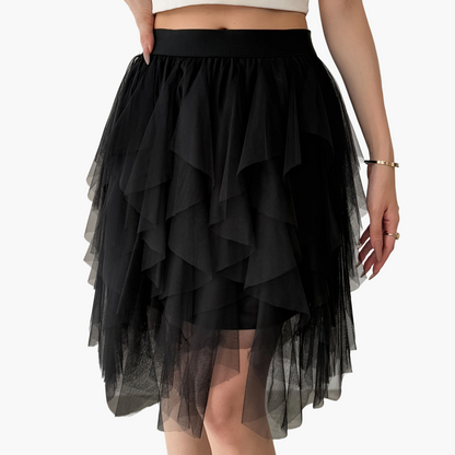 Damen Tüllrock mit Stufen-Design – Verspielter, femininer Look für Alltag und besondere Anlässe