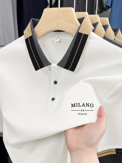 Herren Polohemd Milano Italia – Elegantes Freizeit-Poloshirt mit modernem Kragen