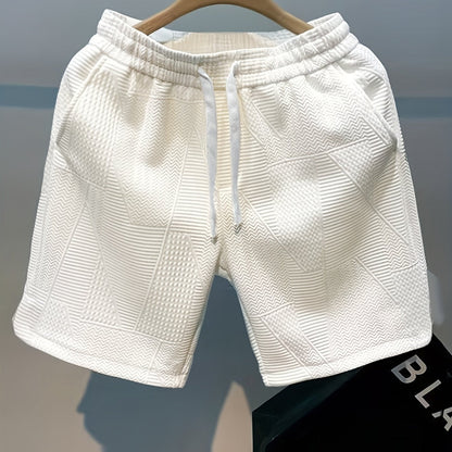 Herren Freizeitshorts mit Prägungsmuster – Moderner Look für Alltag und Sport