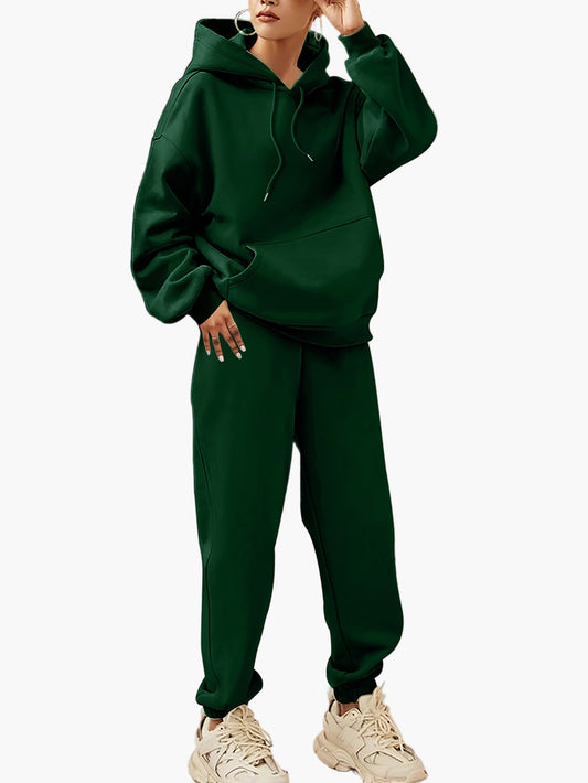 Damen Freizeit-Sweatshirt Set mit Kapuze und Jogginghose – Bequemer Zweiteiler für Alltag & Sport
