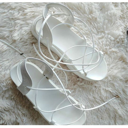 Jessica – Römische Damenplattform-Sandalen in Uni-Farben
