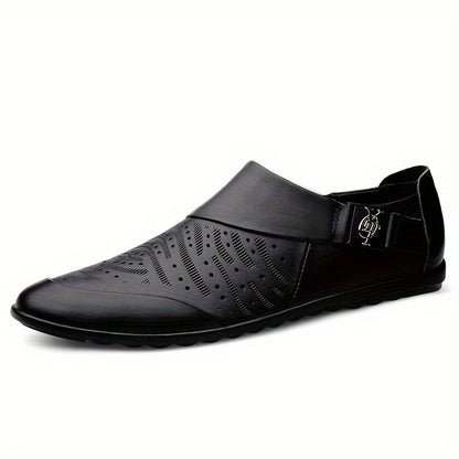 Herren Slip-On Loafer – Modische Freizeitschuhe mit Prägung und moderner Schnalle