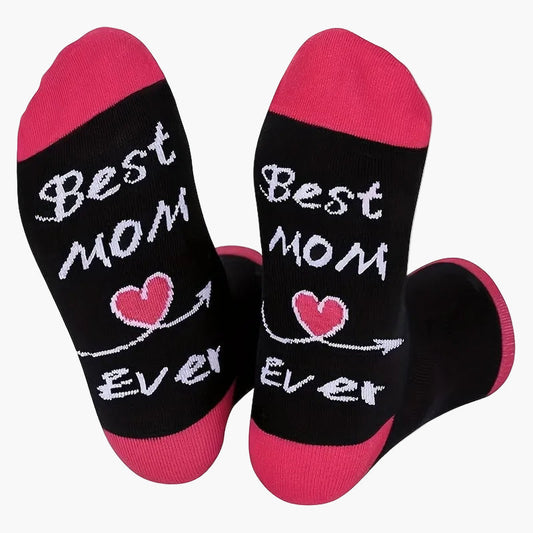 Damen Muttertag Socken – Lustige Best Mom Ever Geschenk-Socken für Frauen – Perfekt für Mütter zum Muttertag oder Geburtstag