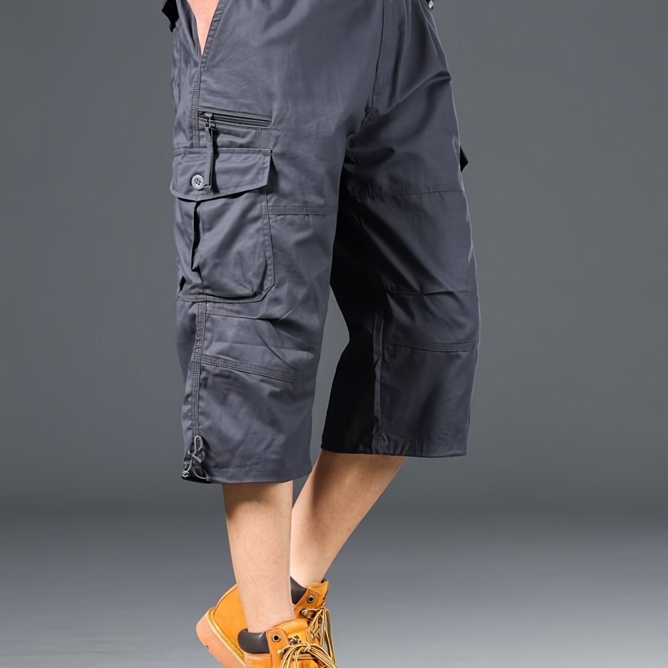 Herren Outdoor Cargo Shorts mit extra langem Schnitt und vielseitigen Taschen – Funktionale Freizeit-Bermuda