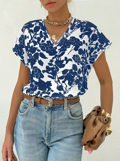 Damen Blusenshirt im floralen Design – Eleganter Sommer-Look für Freizeit und Büro