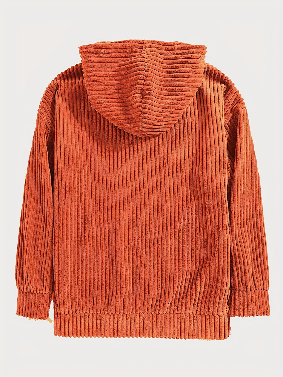 Unisex Hoodie Rippstrick Weicher Stoff Kapuzenpullover Kordelzug Kängurutasche