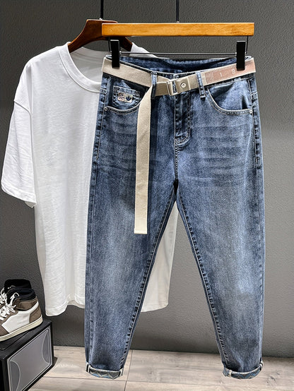 Herren Jeans im modernen Streetstyle mit Gürtel – Lässige Passform