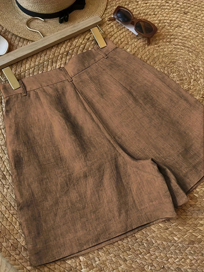 Damen Vintage Shorts im eleganten Sommerstil – Ideal für Freizeit & Urlaub