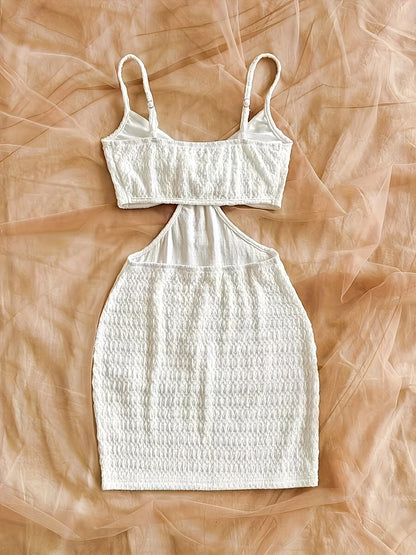 Damen Bodycon Mini Kleid mit Cut-Out und Seestern-Detail – Elegantes Strand- und Urlaubsoutfit