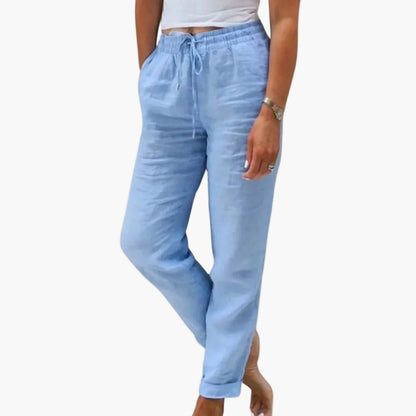 Damen Freizeithose mit Kordelzug – Bequeme Sommerhose im entspannten Stil