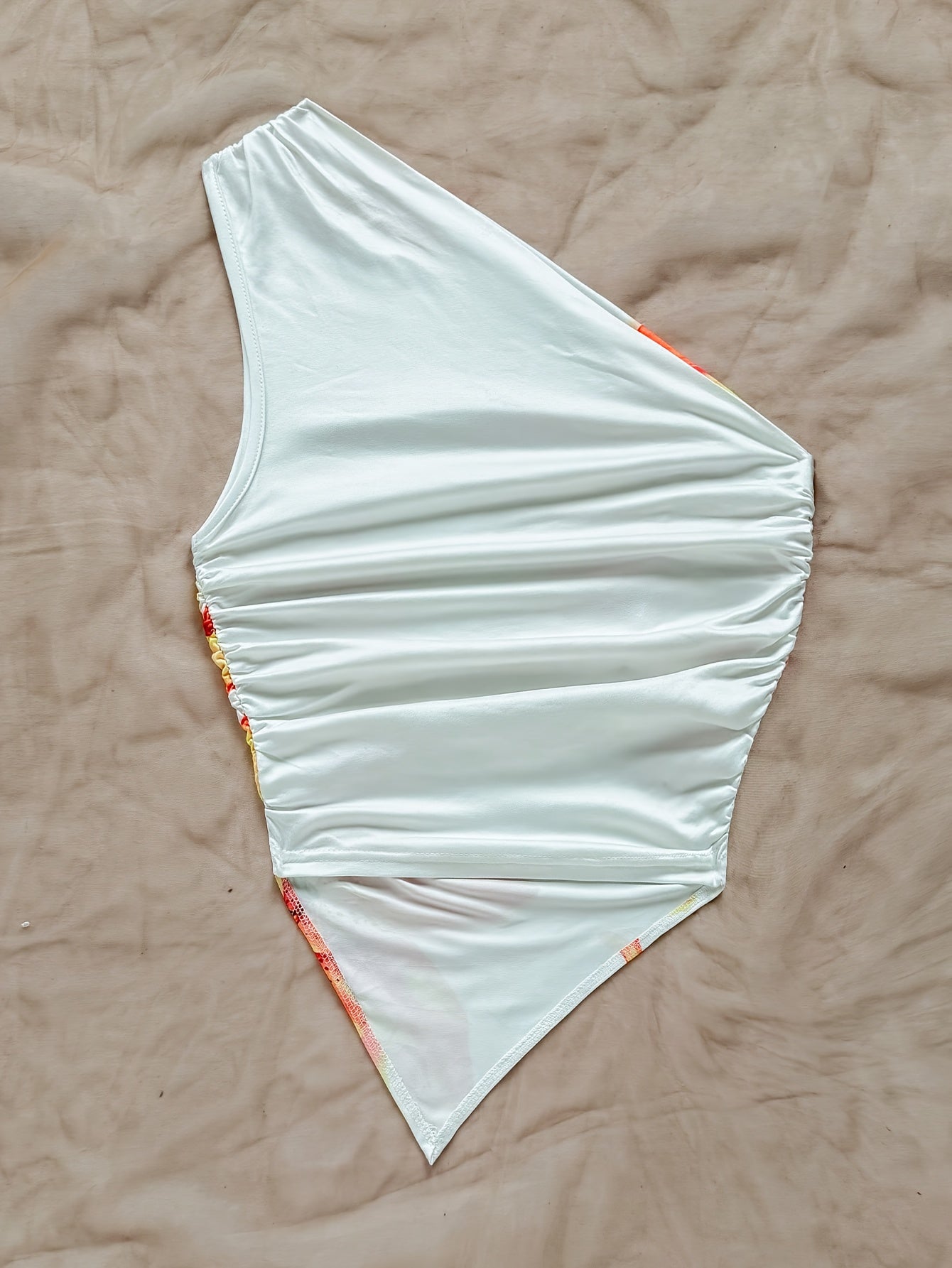 Damen Ein-Schulter-Body mit Blumenmuster – Eleganter Sommer-Body für Freizeit und Urlaub