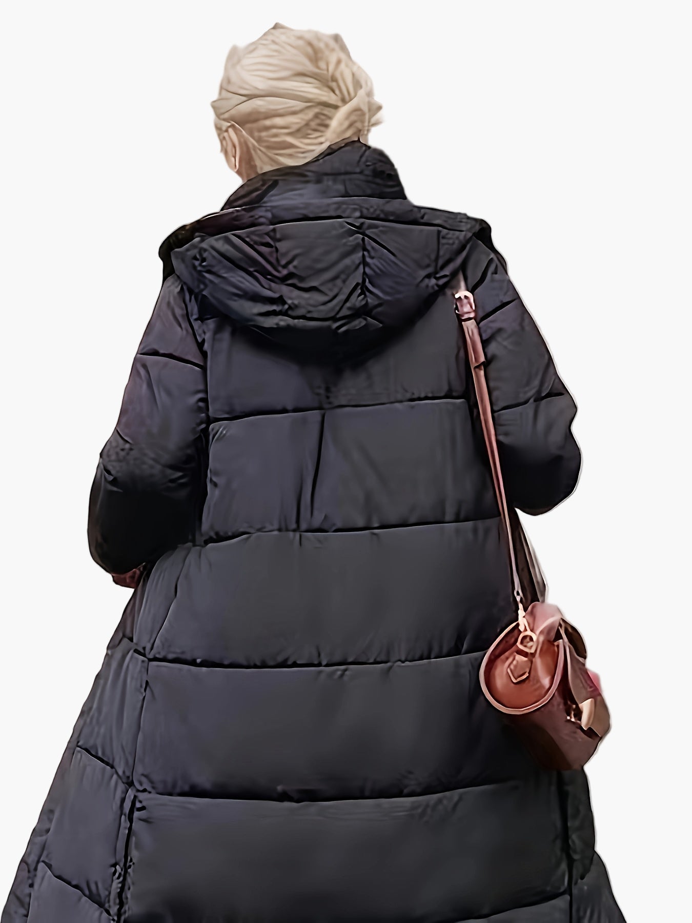 Damen Steppmantel Winter Elegant Lang mit Kapuze – Perfekt für kalte Tage