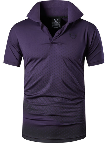 Herren Sport Polohemd mit modernem Grafikdesign – Perfekt für Training, Golf und Freizeit