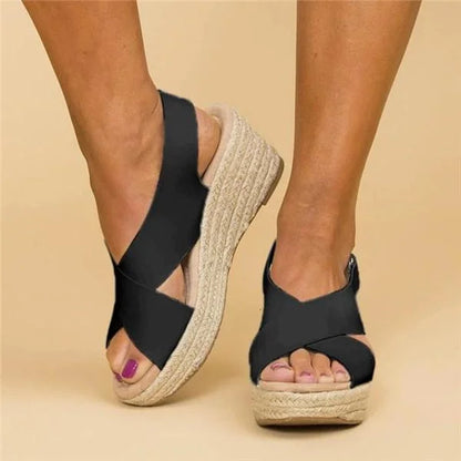 Damen Keilabsatz Sommerschuhe – Bequeme Orthopädische Sandalen für Alltag und Freizeit