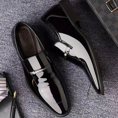 Herren Elegante Business Slipper – Klassische Lackschuhe für Büro & festliche Anlässe