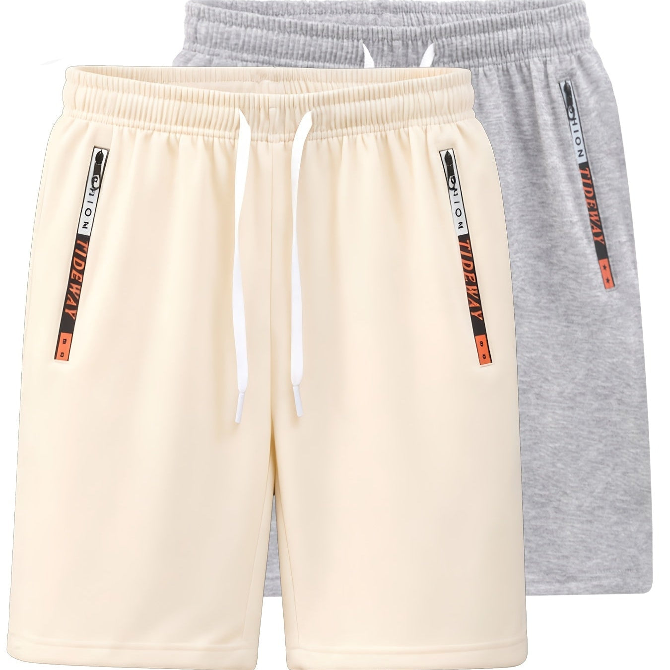 Herren Sportshorts 2er Pack – Bequeme Fitness- und Trainingsshorts mit Reißverschlusstaschen