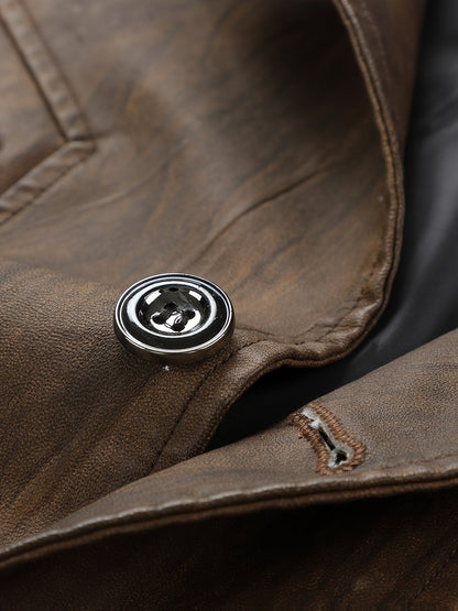 Herren Sakko Jacke mit Reißverschlussdetails und Knopfverschluss