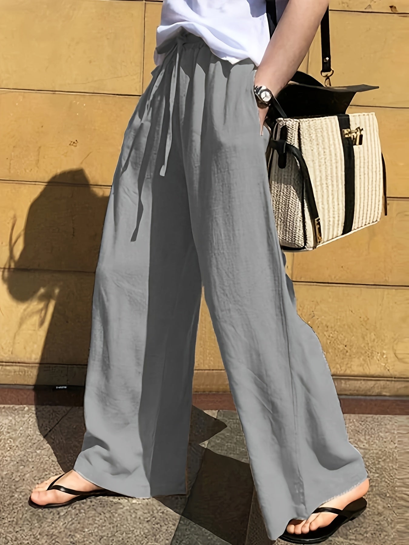 Damen Weite Sommerhose mit Kordelzug – Eleganter Freizeit-Stil für Alltag und Urlaub