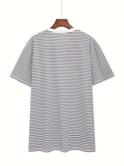 Herren T-Shirt mit klassischem, gestreiftem Design – Kurzarm, zeitloser Stil für Alltag und Freizeit
