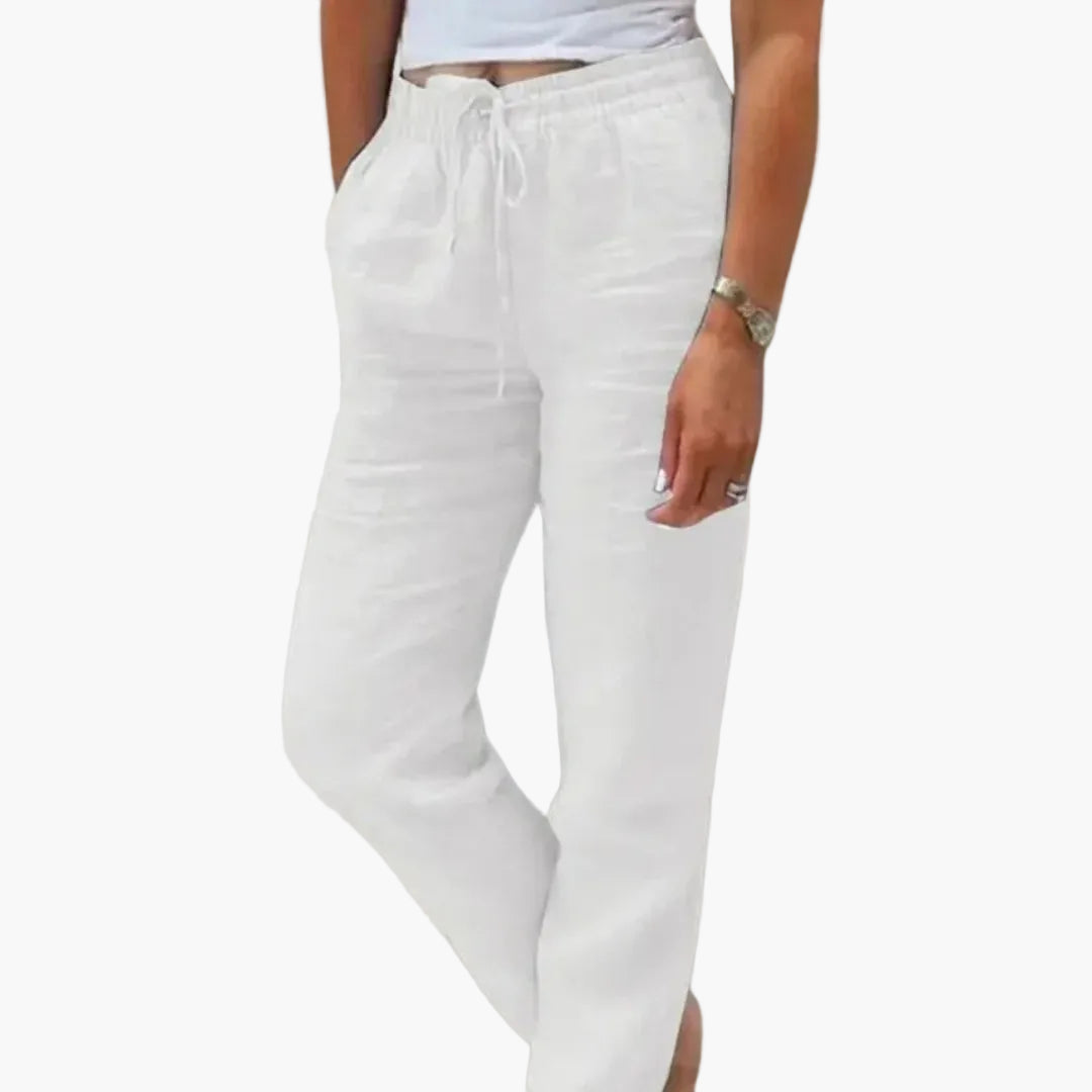 Damen Freizeithose mit Kordelzug – Bequeme Sommerhose im entspannten Stil