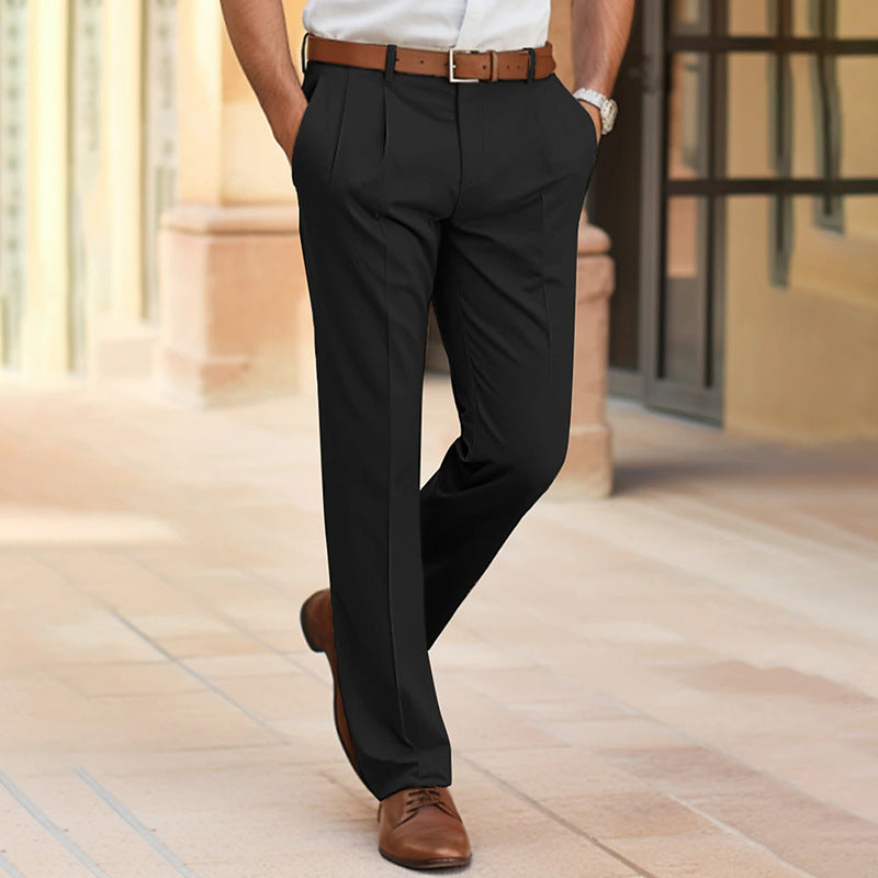 Herren-Businesshose mit Bundfalten – Klassische Anzughose für Büro & besondere Anlässe