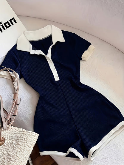 Damen Polo Overall – Eleganter Einteiler im sportlich-femininen Stil für Alltag & Freizeit