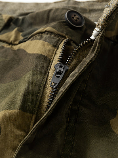 Herren Cargo-Shorts im Camouflage-Stil für Outdoor & Freizeit – Bequeme Cargoshorts mit großen Taschen
